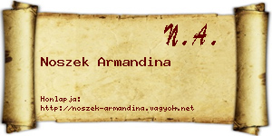Noszek Armandina névjegykártya